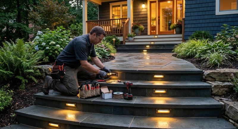 Terrace Lighting Installation in Olathe, KS
